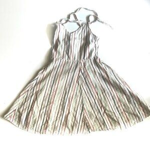 Gap White with Multi-Colored Stripes Sleeveless Tie Straps - XS - NWOT